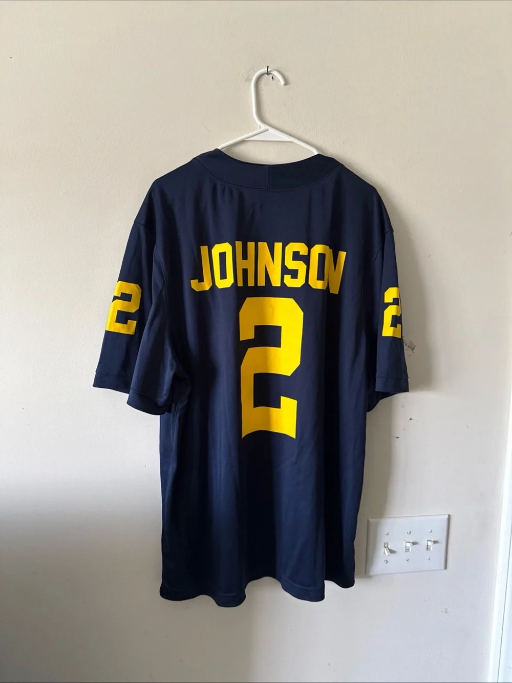 Men’s Jordan Will Johnson #2 Michigan Wolverines NCAA Jersey Sz XL - NWT RARE